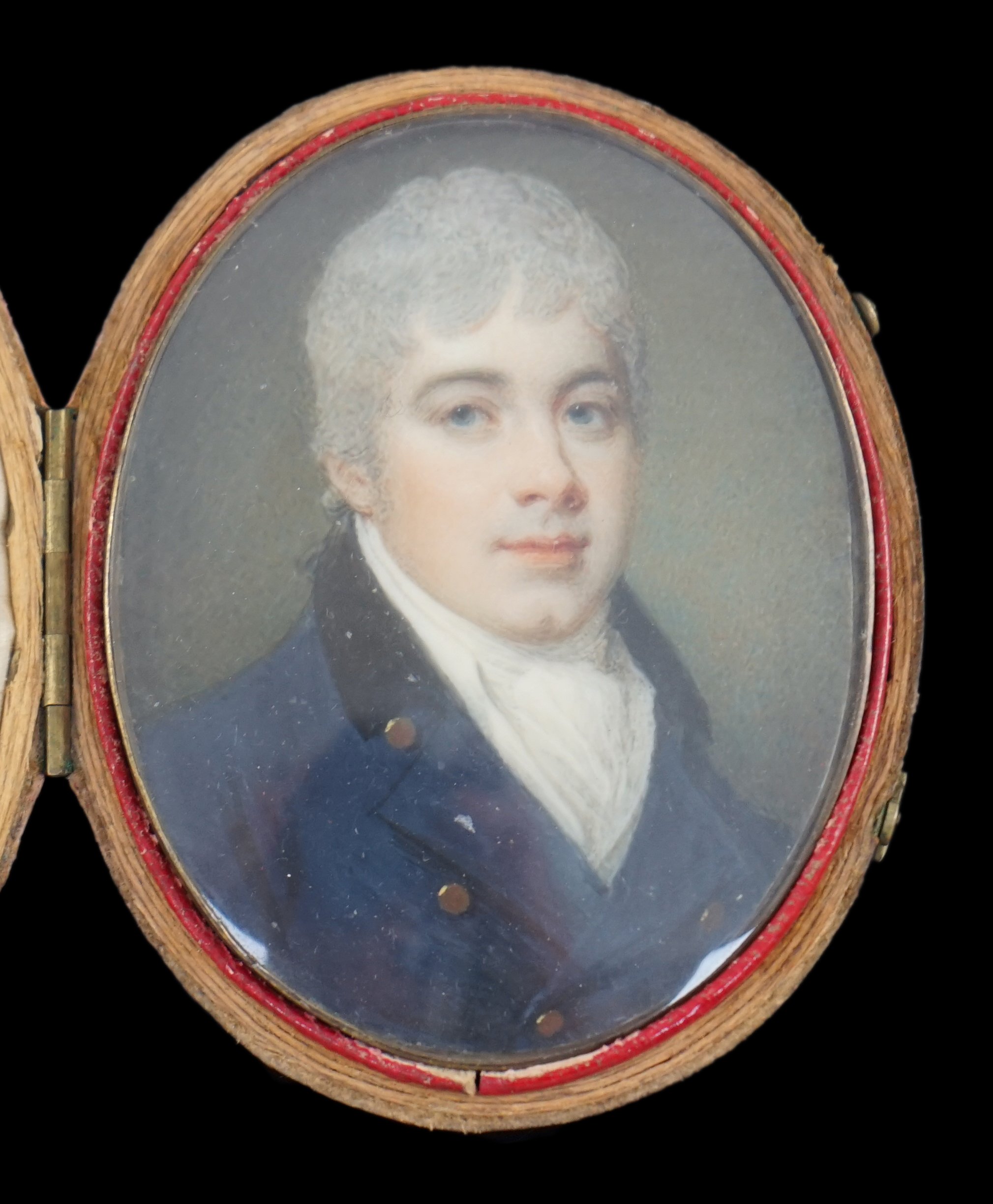 Samuel Shelley (1750-1808), Portrait miniature of a gentleman, watercolour on ivory, 6.6 x 5.3cm. CITES Submission reference N1LU811F
